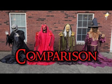 All 4 Mr. Dark Spirit Halloween Unfolding Mechanism Props Comparison