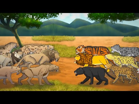 MODERN BIG CATS VS PREHISTORIC BIG CATS - RUMBLE - ANIMATION