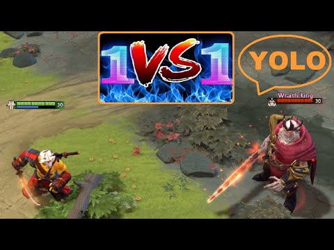 Juggernaut VS Wraith King - Level 30 [NO-ITEMS] WHO WOULD WIN? Dota 2 Funny