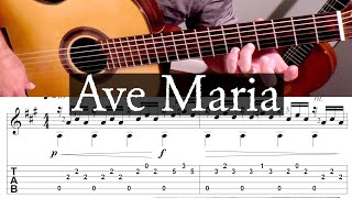 AVE MARIA - Franz Schubert - Full Tutorial with TAB - Fingerstyle Guitar