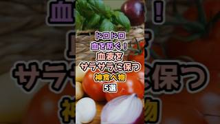 【血管ケア・健康習慣】ドロドロ血を防ぐ！血液をサラサラに保つ食べ物5選