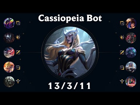 Boy 1 Champ Cassiopeia Bot vs Ezreal KR GrandMaster Replay Patch 13.21