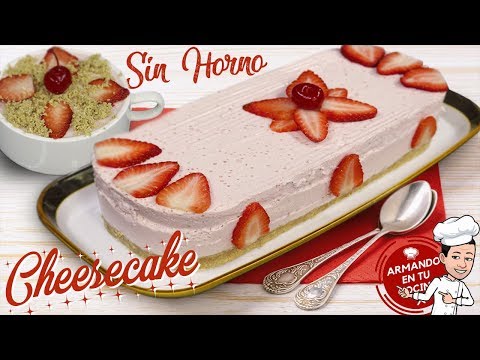 Cheesecake de FRESA Frío SIN HORNO | FÁCIL Y DELICIOSO Video