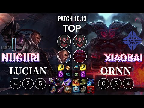 DWG Nuguri Lucian vs ES Xiaobai Ornn Top - KR Patch 10.13