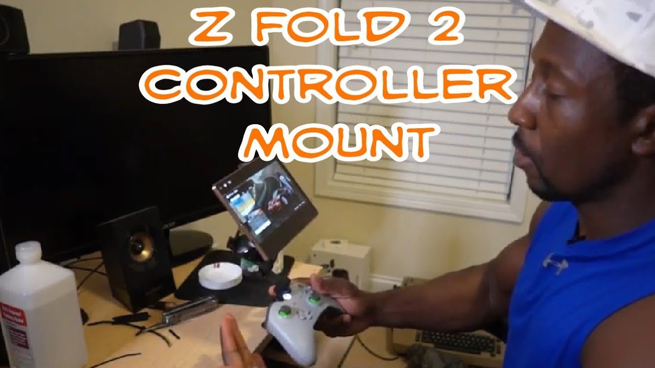 How to make a Wireless controller mobile phone gaming clip for Galaxy Z Fold 2