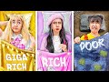 Poor vs Rich vs Giga Rich!! Who Is The Best? -  Funny Stories About Baby Doll Family
