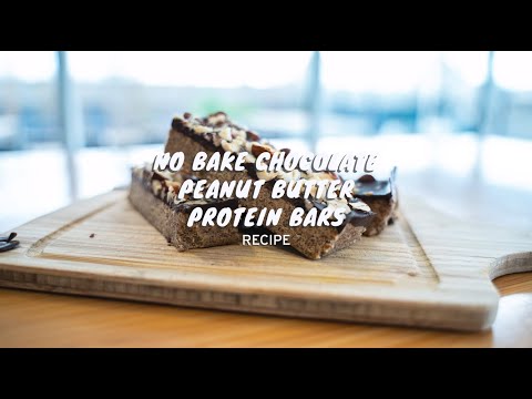 No Bake Chocolate Peanut Butter Protein Bars