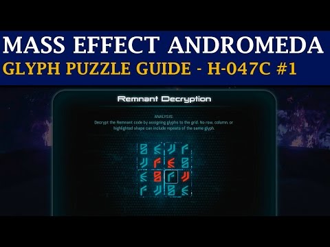 Mass Effect Andromeda Guide: Location H-047C  - Glyph Puzzle #1 (Vault Puzzle)