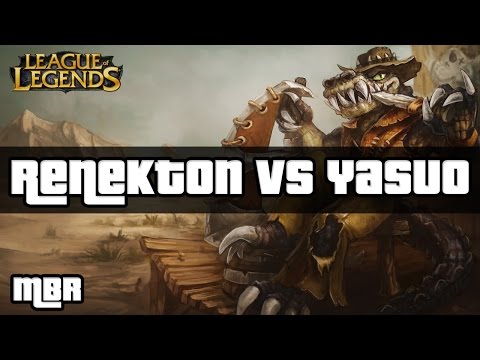 Outback Renekton Vs Yasuo Top Lane - League of Legends Gameplay - HD