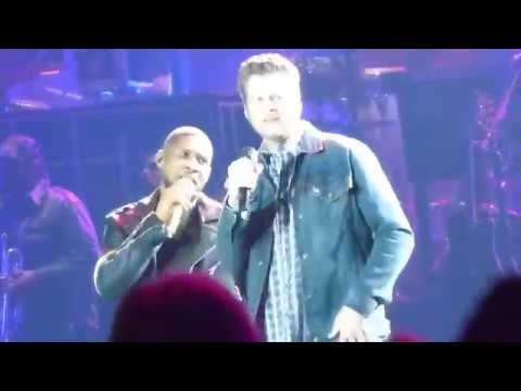 Blake Shelton and Usher at Unite Forever Gala on Friday, February 6, 2015