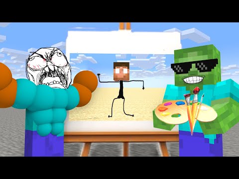 Monster School : Skibidi Toilet DRAWING Challenge - Minecraft Animation
