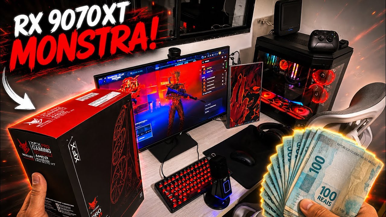 A RX 9070 XT É A NOVA PLACA DO CANAL E ELA ESTA QUEBRANDO A CONCORRÊNCIA + de 300fps #pcgaming  