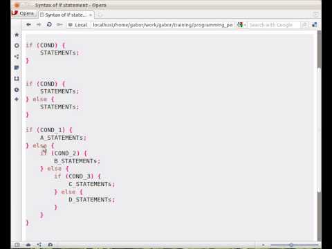 Beginner Perl Maven tutorial: 2.6 - The 'if' statement