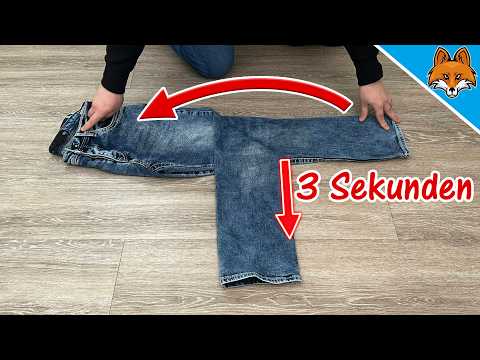 Fast NIEMAND kennt diese 4 Hosen falten Tricks💥(Überraschend Genial)🤯