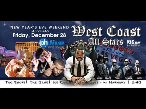 ICE CUBE,BONE THUGS,THE GAME,TOO SHORT & E-40 NEW YEARS SHOW 2013