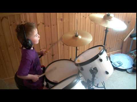 Josh Gannon 5 years old PokerFace Drum Cover