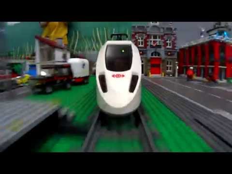 Horizon Express on huge Lego City layout Ride-on