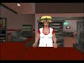 GTA San Andreas CJ Eats At Burger Shot While Wanted