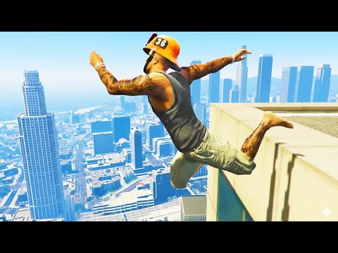GTA 5 Funny/Crazy Jump Compilation (GTA V Fails Funny Moments)