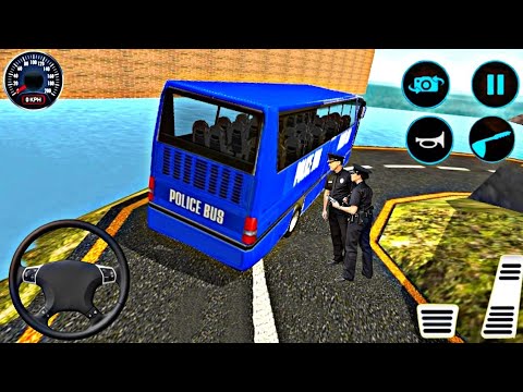 US police Bus Mountain Driving Simulator 🚌💥 Gameplay 153√ || Mobile Gameplaystv