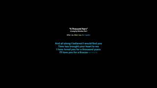 Download lagu A thousand years(lyrics)by Christina Perri mp3