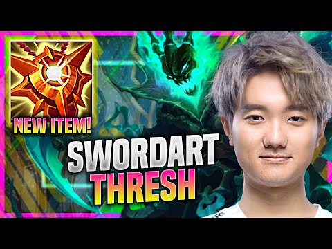 SWORDART PICKS THRESH WITH NEW ITEM LOCKET! - TSM Swordart Plays Thresh SUPPORT vs Leona! |