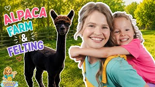 Silly Miss Lily Visits an Alpaca Farm 🦙 | Learn About Alpacas & Fun Felting Craft | Videos for Kids