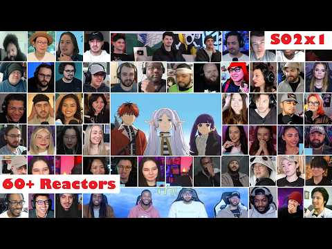 [60+ Reactors] Frieren: Beyond Journey's End SEASON 2 Episode 1  MEGA REACTION Mashup