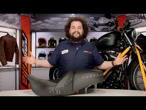 Mustang One-Piece Heated Super Touring Seat for Harley Review at RevZilla.com