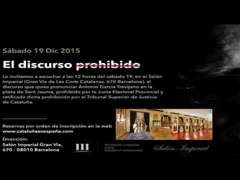 El 19 D TREVIJANO dará un DISCURSO en BARCELONA