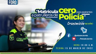 #EnVivo "Matrícula cero para aspirantes a patrulleros de Policía"