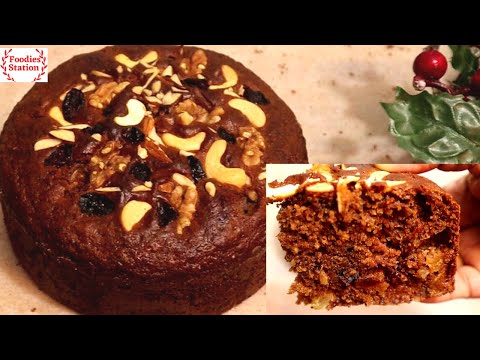 Eggless Plum Cake | No Rum Christmas Fruit Cake | Fruits Cake Recipe | Christmas Special Recipe