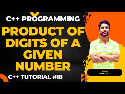 Product of Digits of a Number | Using While and For Loop | C Programming | In Hindi