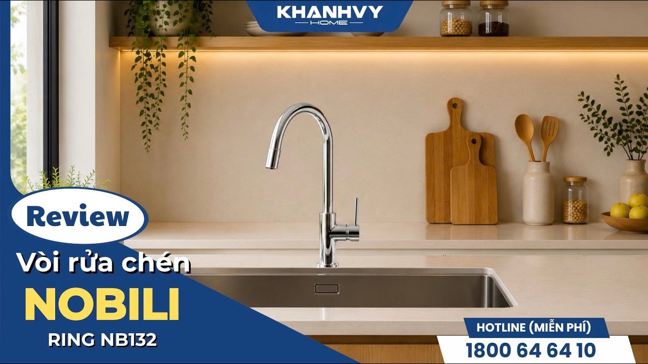 Vòi rửa chén Nobili RING NB132 nóng lạnh