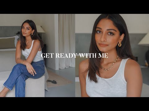 GET READY WITH ME | MY QUICK &  GLOWY SKINCARE &  MAKEUP