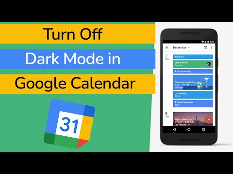 How to Turn Off Dark Mode in Google Calendar App?