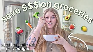 how I'm spending less on groceries this week  🍎🥕🍄‍🟫🍋 (Waste Less Spend Less)