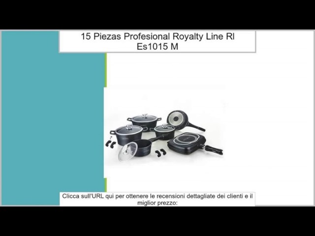 Vídeo relacionado con ROYALTY LINE, Juego de 13 piezas, Batería de cocina de aluminio fundido, revestimiento marmolado, con mangos de silicona extraíbles, compatible con todas las fuentes de calor, Color bronce