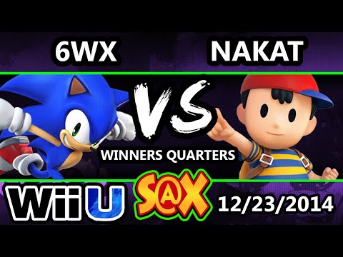 S@X - 6WX (Sonic) Vs. LoF | NAKAT (Ness) SSB4 Winners Quarters - Smash 4 Wii U
