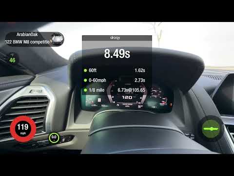 2022 bmw m8 competition 1/4 mile