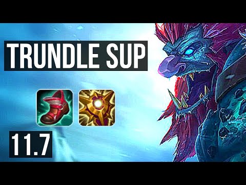 TRUNDLE & Heimerdinger vs LEONA & Ezreal (SUPPORT) | 3/0/10 | KR Diamond | v11.7