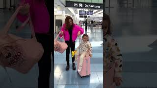 This is the coolest travel product, a carry-on that your child can ride on 🥰 #travel #travelhack