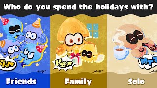FROSTY FEST Splatfest Announced! Friends VS Family VS Solo!