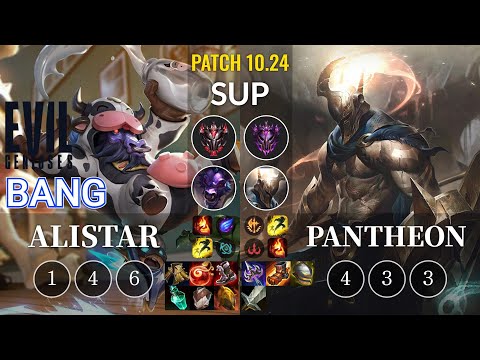 EG Bang Alistar vs Pantheon Sup - KR Patch 10.24