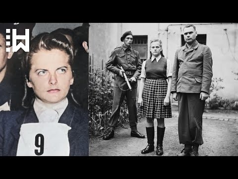 Hinrichtung von Irma Grese, die von Auschwitz-Häftlingen mit dem Kopf in die Toilette gestoßen wurde