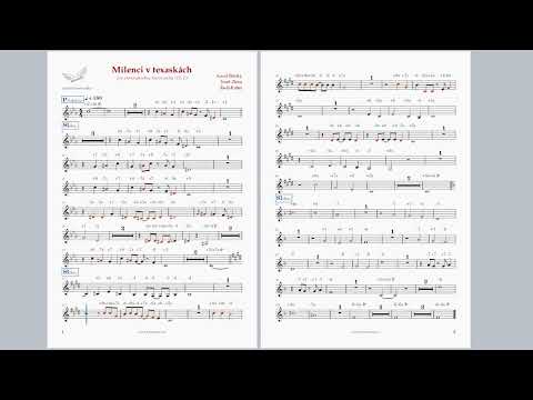 Milenci v texaskách; Karel Štědrý, Josef Zíma; (noty a tabulatura)
