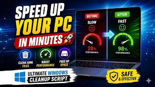 Speed Up Your PC in Minutes 🚀 | Ultimate Windows Cleanup Script