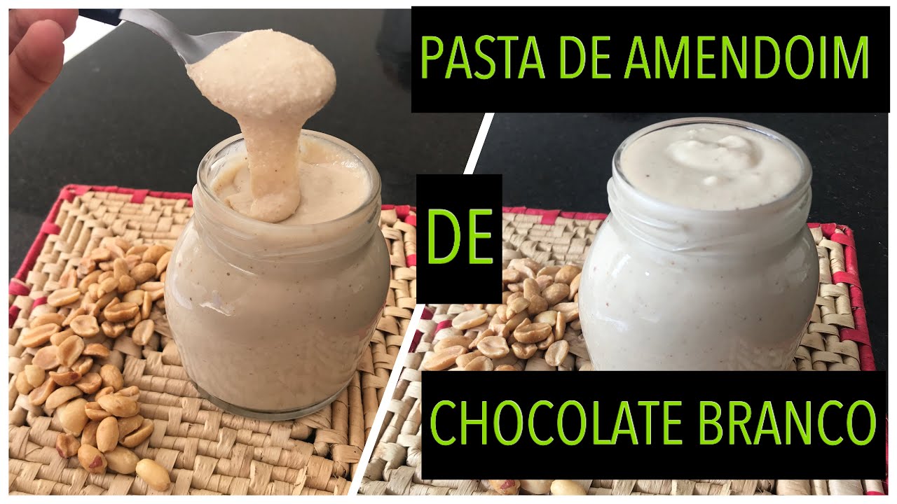 Watch Now PASTA DE AMENDOIM DE CHOCOLATE BRANCO VEGANA (com leite de coco em pó) PASTA DE AMENDOIM DE CHOCOLATE BRANCO VEGANA (com leite de coco em pó)