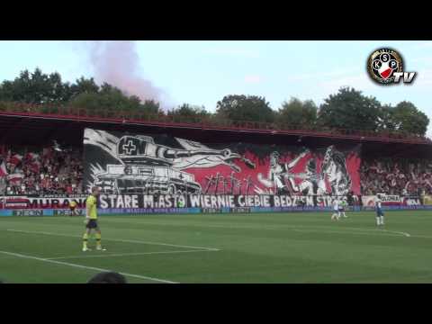 Oprawa kibiców Polonii Warszawa podczas meczu z Lechem Poznań (sierpień 2012)