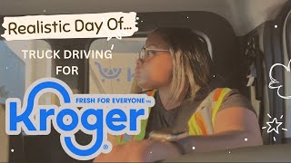 Work Day As A Kroger Truck Driver | Trucking Vlog | Female Truck Driver 